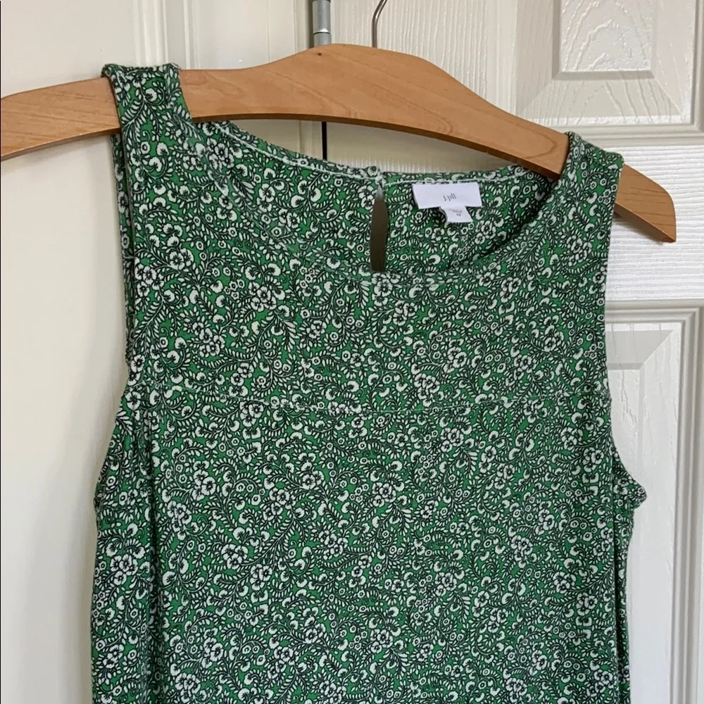 J.Jill green print tiered maxi dress - Picture 1 of 6